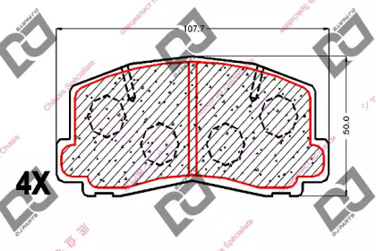 Комплект тормозных колодок DJ PARTS BP1784